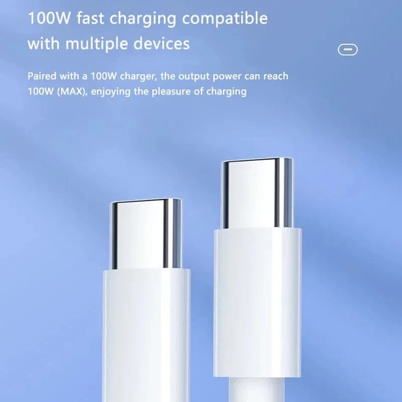 Zengo 100W White / 2m PD 100W USB C to USB Type C Cable Fast Charge Data Cabl Macbook iPad Data Line Type C To Type C