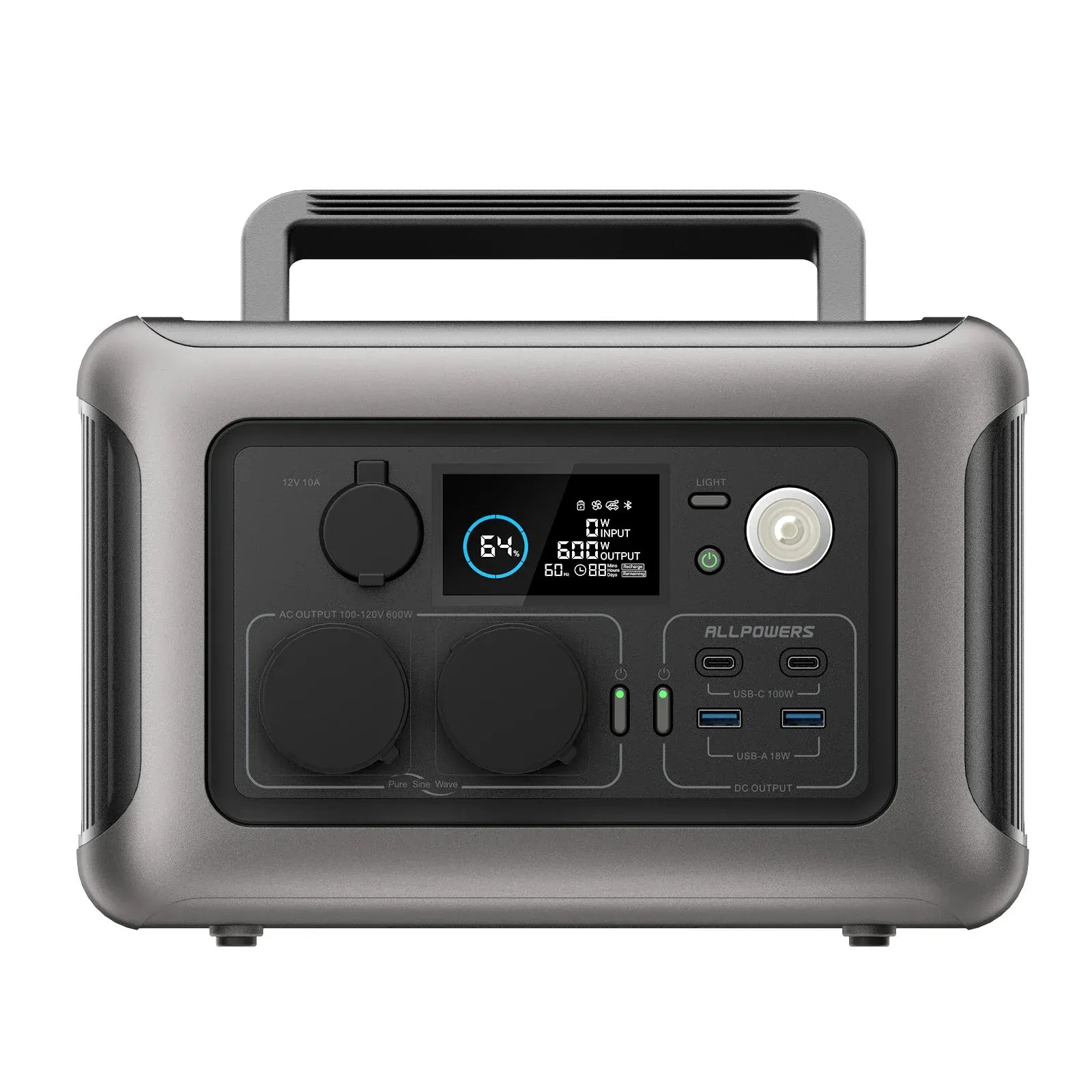 Zengo ALLPOWERS R600 Portable Powerstation with Solarpanel (Optional),299Wh 600W LiFePO4 Battery for Home Backup Outdoors Camping RV