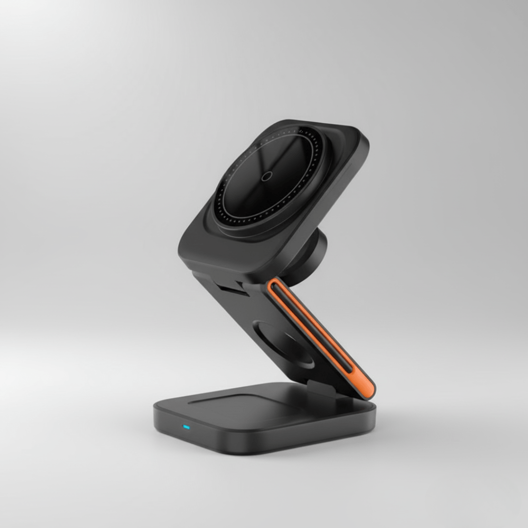 Zengo Black 3 in 1 30W Foldable Mag Charger for iPhone, Watch and AirPods