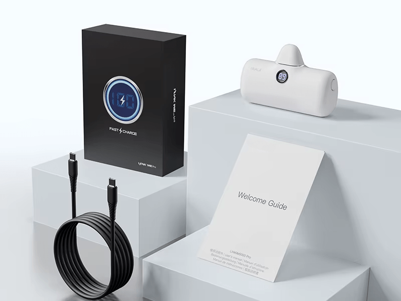 Zengo Type-C-White / 4800mAh / UNITED KINGDOM iWALK TYPE-C 4800mAh Capsule Powerbank for IPhone 15 16 Samsung S24/23 Android Power Banks, Fast Charge Portable External Batter