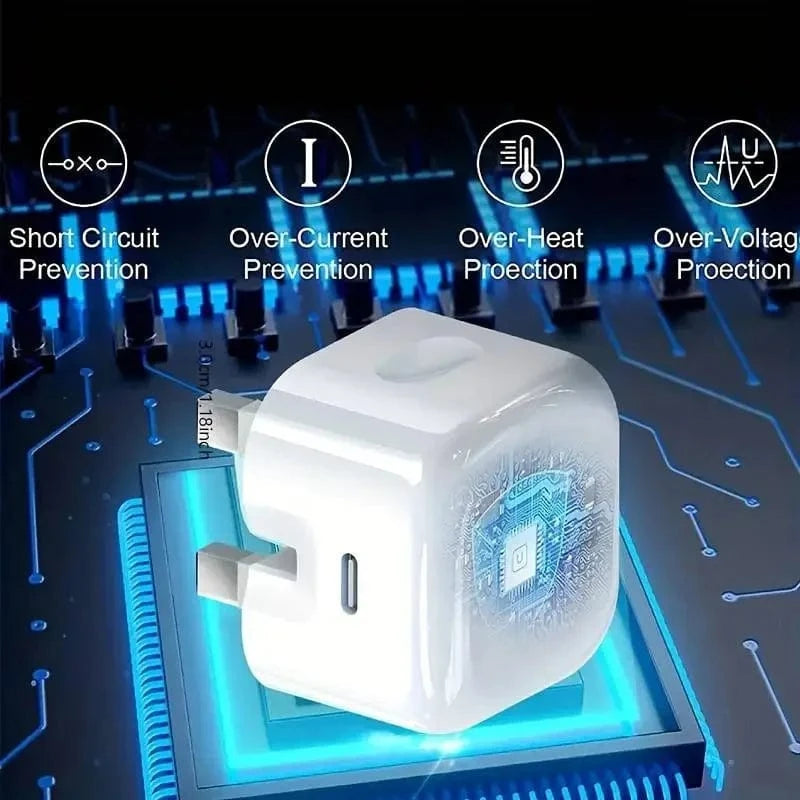 Zengo UK USB C Charger For iPhone 15 14 13 Pro QC3.0 Quick Charge PD 25W Type C Fast Charging Travel Wall Charger Power Adapter