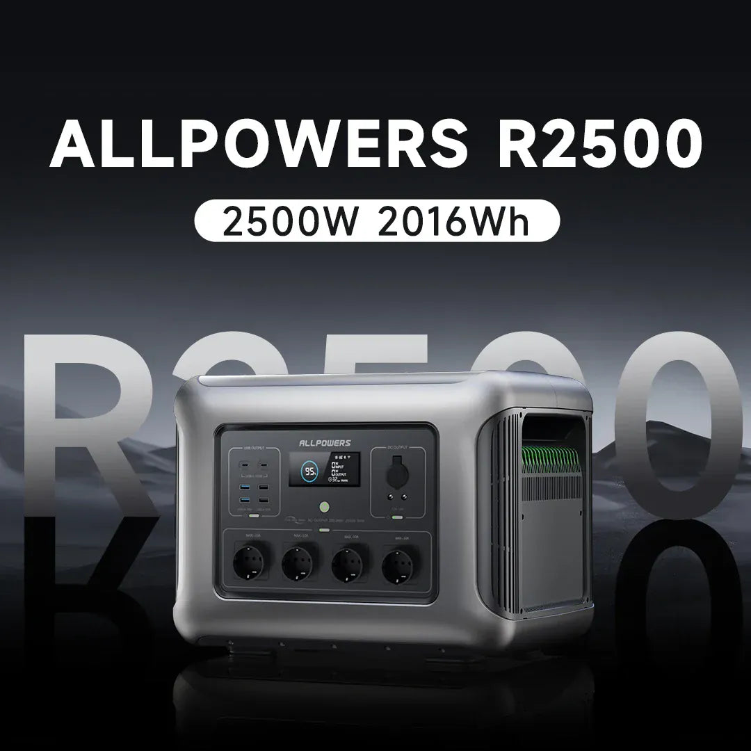 Zengo ALLPOWERS R2500 Portable Power Station 2016Wh Expandable to 20kWh LFP Battery 2500W Emergency Household / Outdoor Power Supply