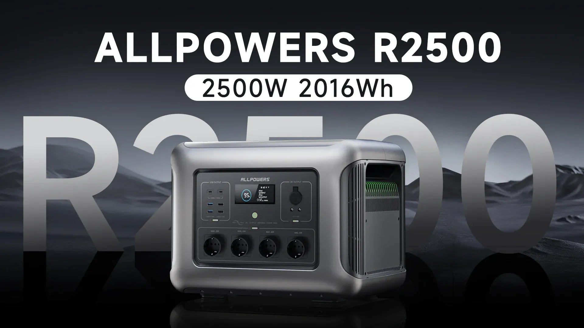 Zengo ALLPOWERS R2500 Portable Power Station 2016Wh Expandable to 20kWh LFP Battery 2500W Emergency Household / Outdoor Power Supply