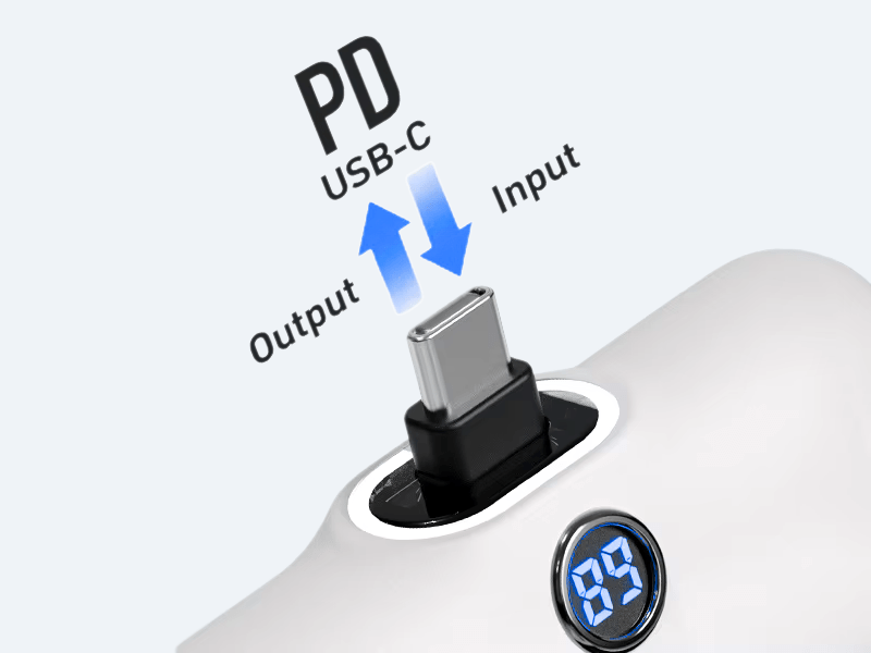 Zengo iWALK TYPE-C 4800mAh Capsule Powerbank for IPhone 15 16 Samsung S24/23 Android Power Banks, Fast Charge Portable External Batter